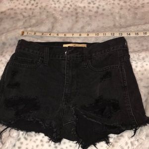 High rise black shorts